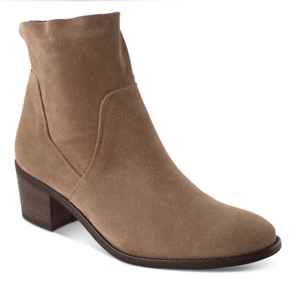 Paul Green NWT Nicole Bootie Antelope Beige Soft Suede Ankle Side Zip Size 10.5 - Picture 3 of 11